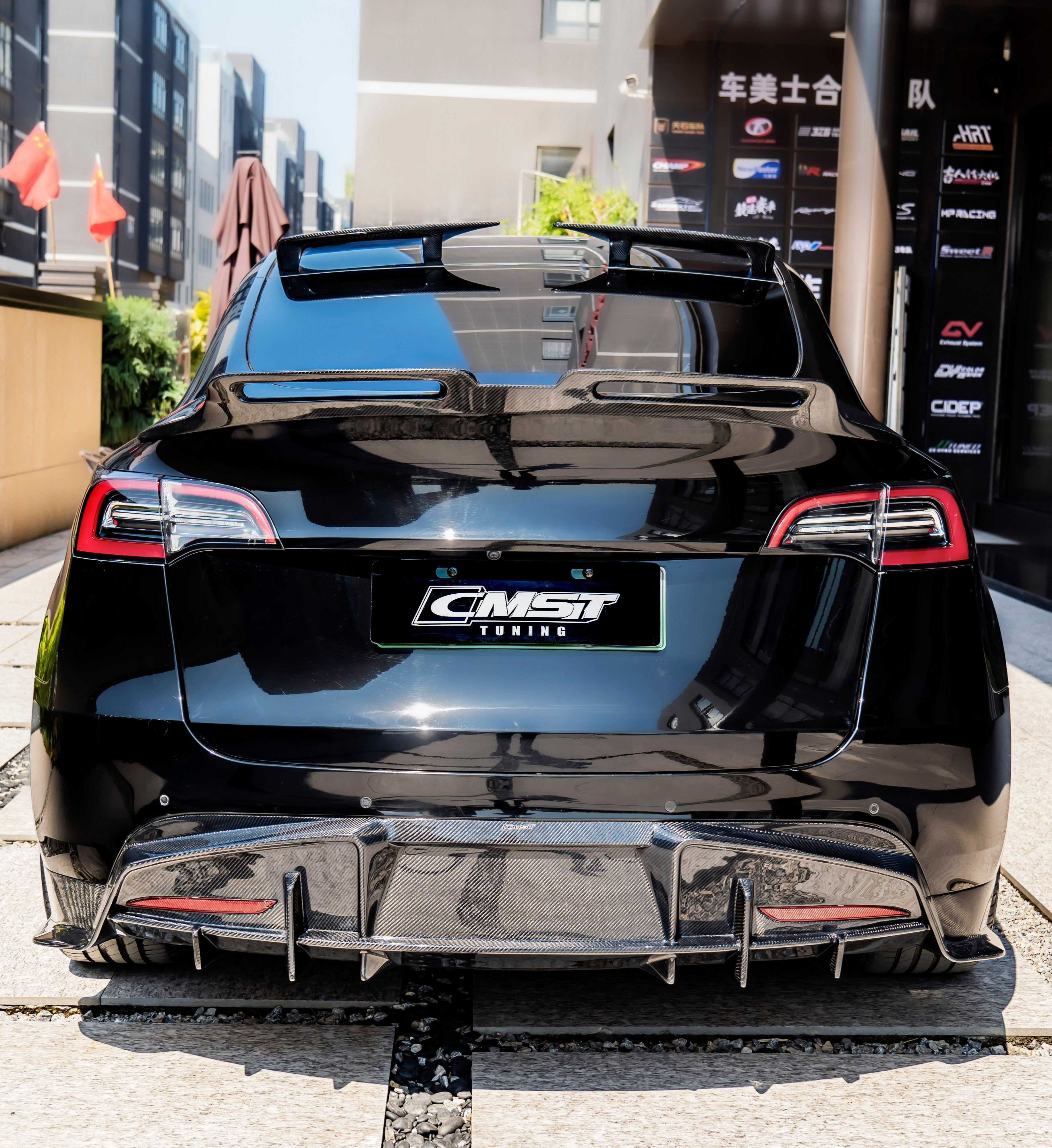 V7 ดิฟฟิวเซอร์หลัง โดย CMST Tuning สำหรับ Tesla Model Y Performance AWD Long Range RWD Standard 2020-2025