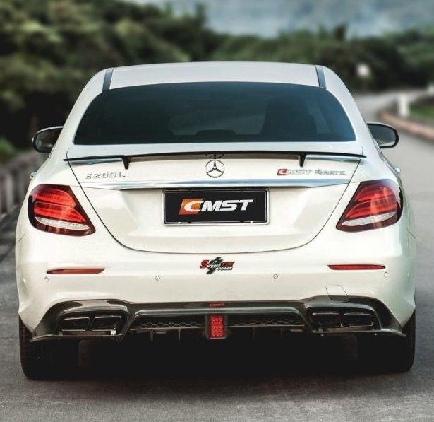 ดิฟฟิวเซอร์หลัง โดย CMST Tuning สำหรับ Mercedes Benz E-Class E63S E63 E53 E43 AMG E550 E450 E400 E350 E300 W213 (non-AMG models requires sport package bumper) 2017-2023