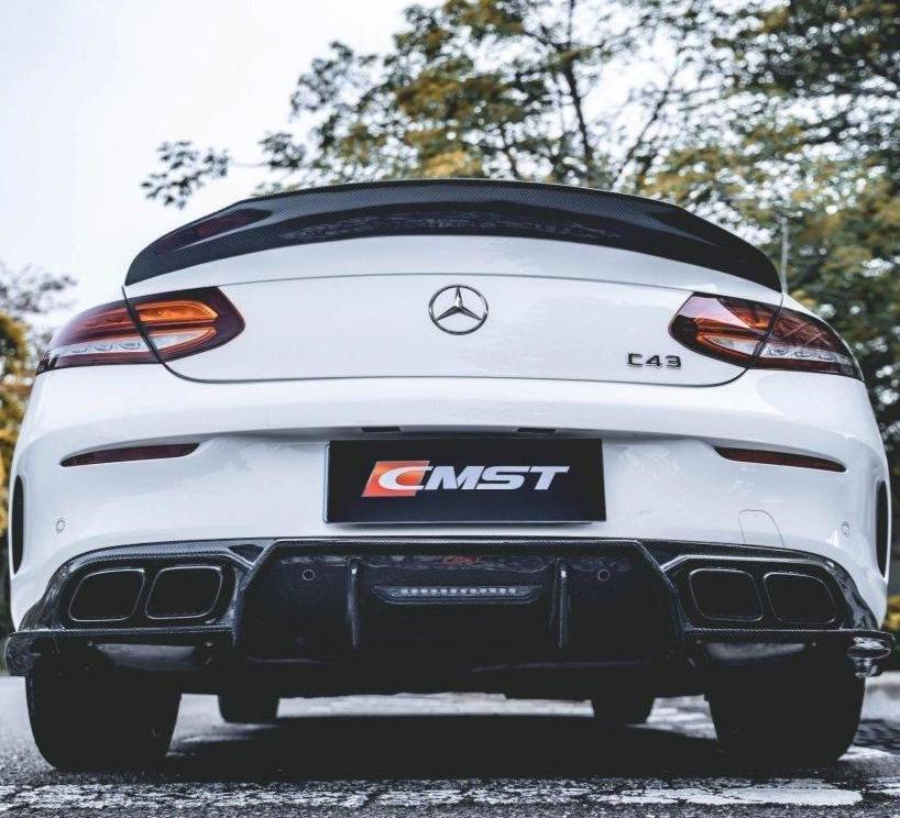 ดิฟฟิวเซอร์หลัง โดย CMST Tuning สำหรับ Mercedes Benz C63S C63 AMG C43 C300 W205 2015-2021