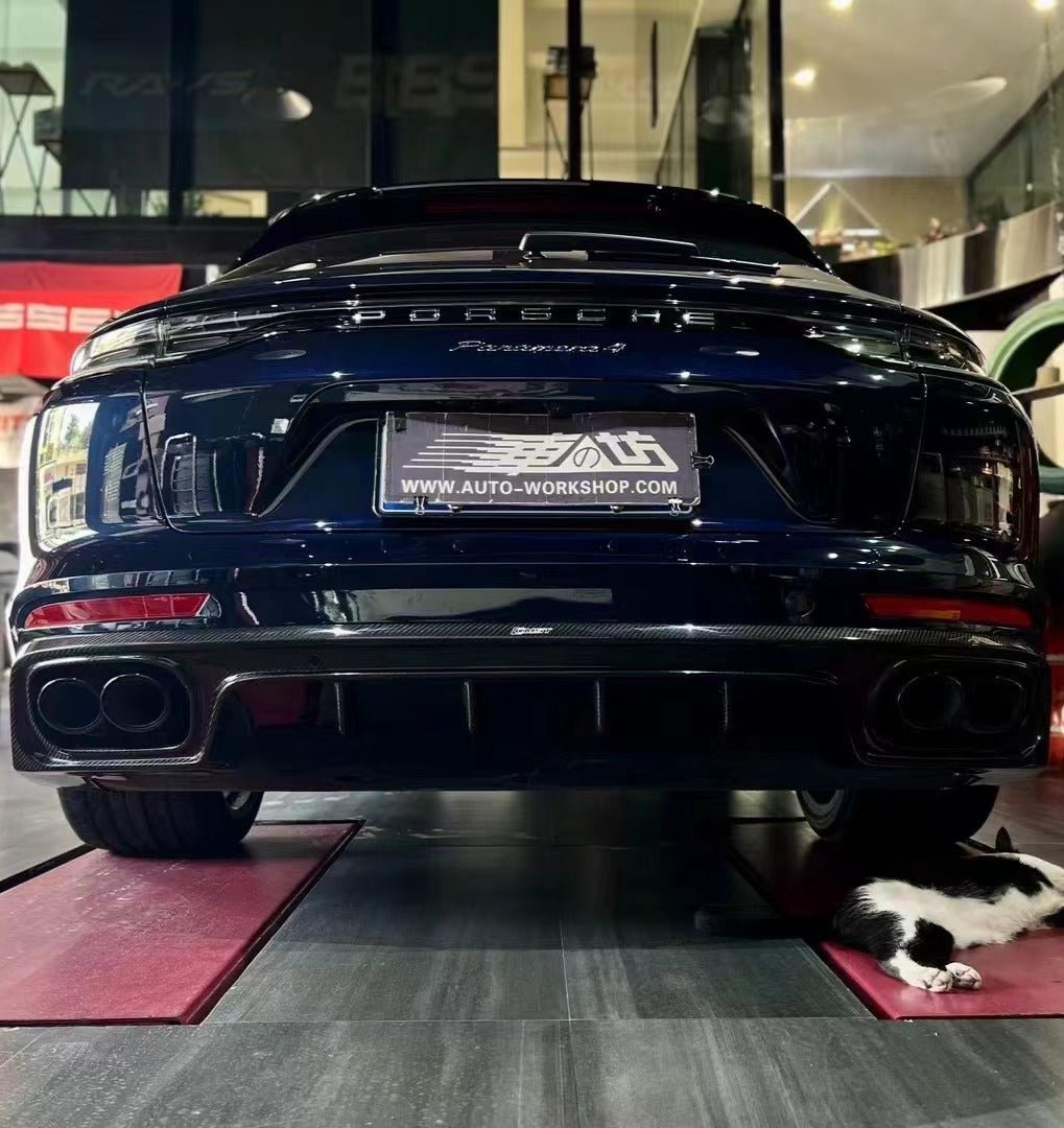 V1 ดิฟฟิวเซอร์หลัง โดย CMST Tuning สำหรับ Porsche Panamera 971 971.1 RWD/Base/4/4S/GTS/Turbo/Turbo S 2017-2020 Panamera 971 971.2 RWD/Base/4/4S/GTS/Turbo/Turbo S 2021-2023 2017-2023