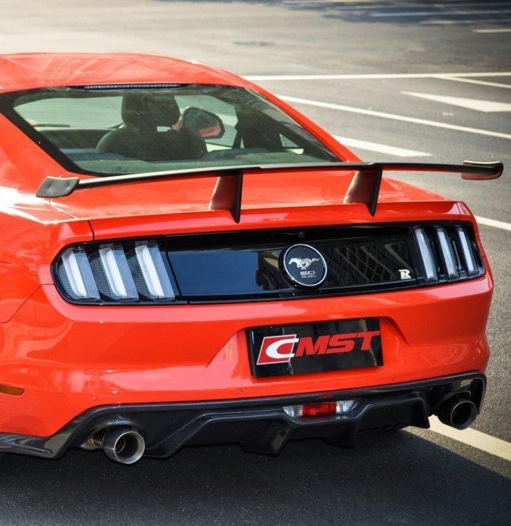 V2 ปีกหลัง โดย CMST Tuning สำหรับ Ford Mustang GT 5.0 Mach1 Bullitt V6 3.6 Ecoboost 2.3 S550.1 S550.2 2015-2023