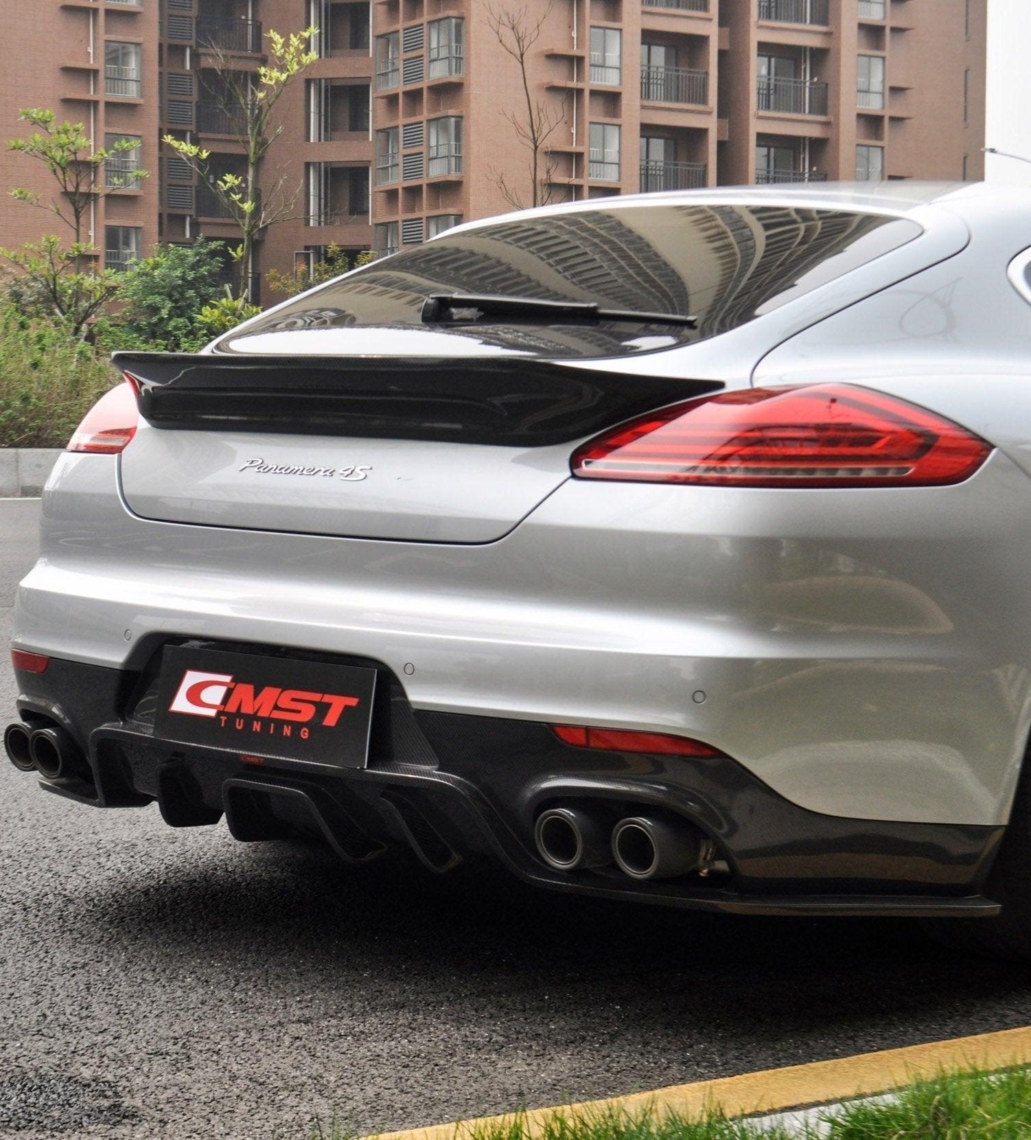 ดิฟฟิวเซอร์หลัง โดย CMST Tuning สำหรับ Porsche Panamera 970 970.2 2/4/4S/GTS/Turbo/Turbo S 2014-2016