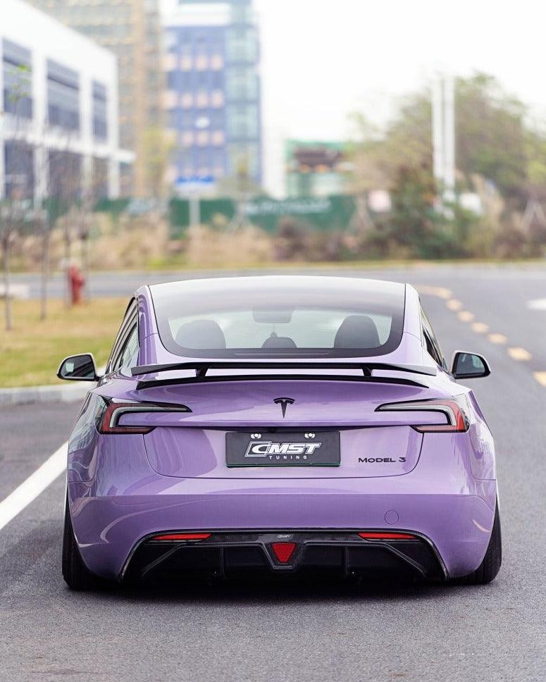 V1 ดิฟฟิวเซอร์หลัง และ Canards โดย CMST Tuning สำหรับ Tesla Model 3 Highland / Performance (Custom modifications needed to undertray needed for application on Performance trim) 2024-ON