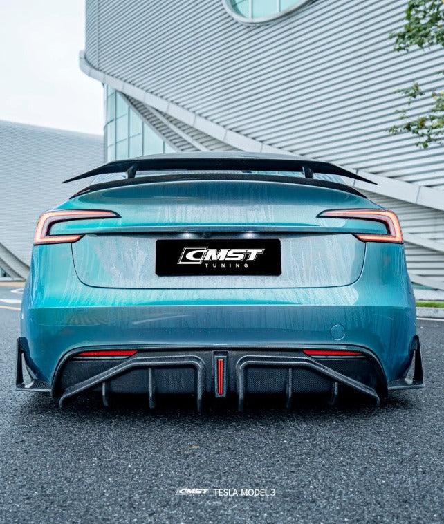 V2 ดิฟฟิวเซอร์หลัง และ Canards โดย CMST Tuning สำหรับ Tesla Model 3 Highland / Performance (Custom modifications needed to undertray needed for application on Performance trim) 2024-ON