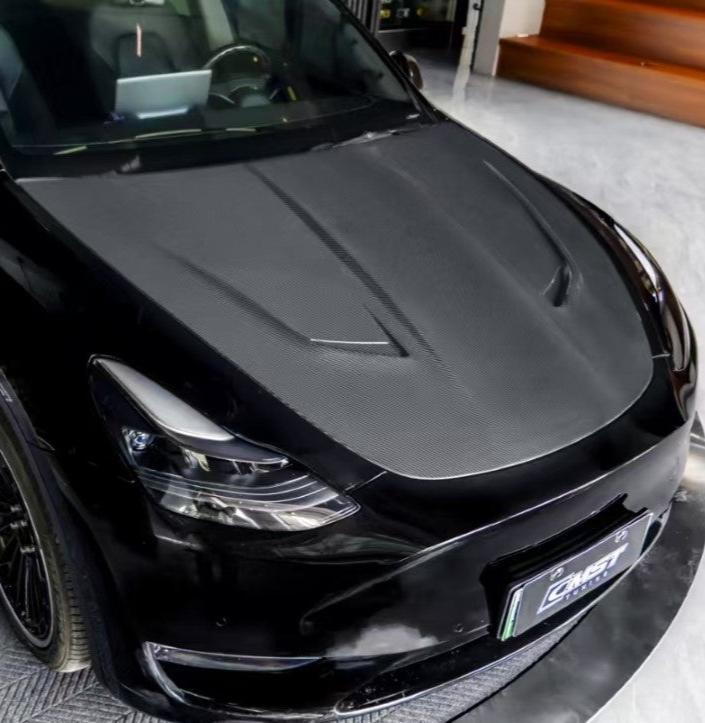 V4 ฝากระโปรงหน้า โดย CMST Tuning สำหรับ Tesla Model Y Performance AWD Long Range RWD Standard 2020-2025