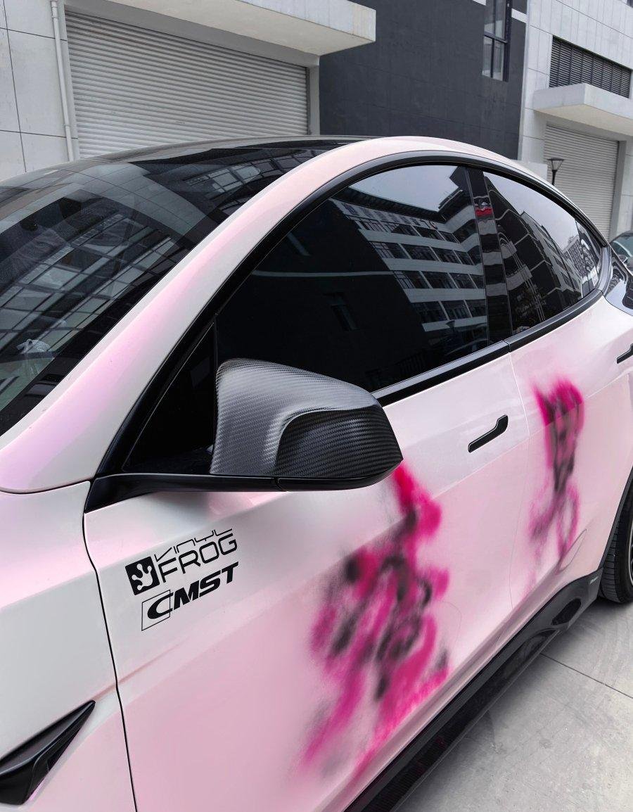 Mirror Cover โดย CMST Tuning สำหรับ Tesla Model Y Performance AWD Long Range RWD Standard 2020-2025