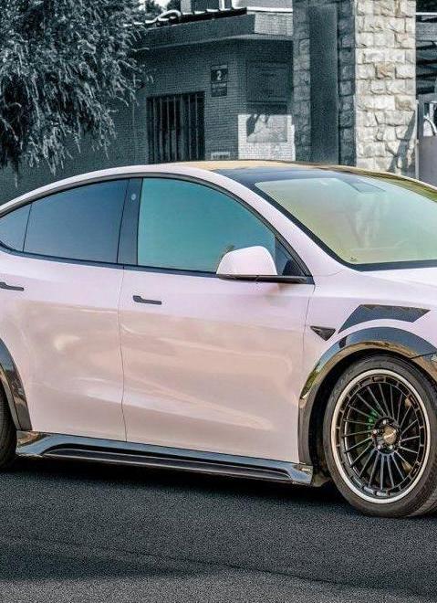 V2 สเกิร์ตข้าง โดย CMST Tuning สำหรับ Tesla Model Y Performance AWD Long Range RWD Standard 2020-2025