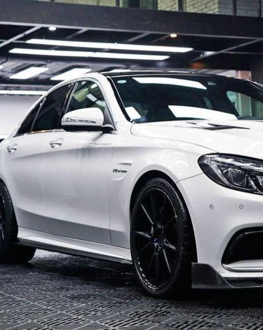 สเกิร์ตข้าง โดย CMST Tuning สำหรับ Mercedes Benz C-Class C63S C63 C43 AMG C400 C300 W205 2015-2021 Sedan C-Class C63S C63 C43 AMG C300 W205 2016-2022 Coupe Convertible (fitment for C300 requires sport package rocker panels) 2015-2022