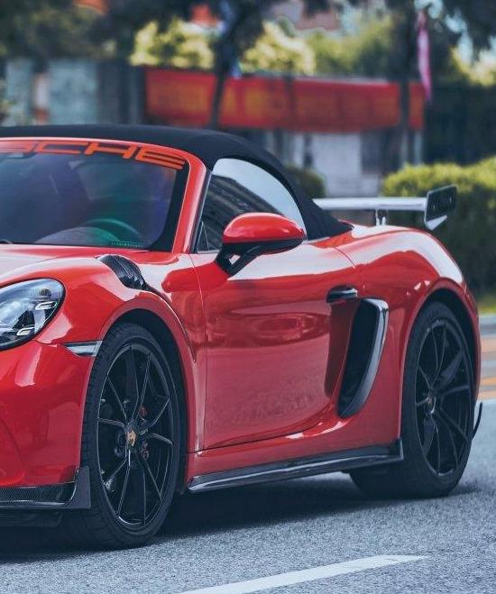 V2 สเกิร์ตข้าง โดย CMST Tuning สำหรับ Porsche 718 Cayman Boxster Base S T GTS GT4 Spyder 2017-ON